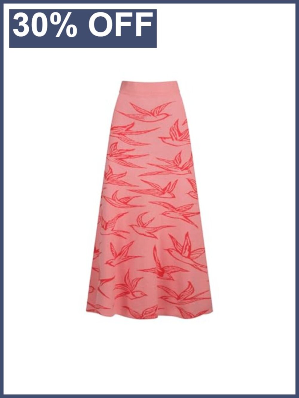 Retro 1960s Midi Skirt High Waist A-Line Cotton Knit Skirt S-XXL